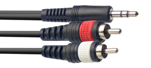 Stagg Y cable - Mini Jack / RCA (m/m) - 3 m (10') | Accessories